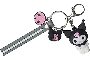 ENHOT Kuromi Porte-clés, Hello Kitty Porte Clés, Porte-clés Mignon pour Filles Anniversaire Cadeau de Noël