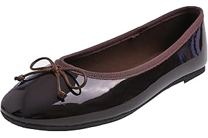 Feversole Women's Round Toe Cute Bow Trim Ballet Flats, Ballerine Punta Tonda Decorate con Un Grazioso Fiocco da Donna