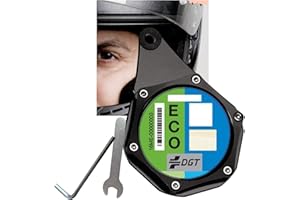 BLAUBODY Porta-viñetas para Motocicleta 12,5 x 9cm - Resistente al Agua - Portadocumentos para Moto/Scooter Seguro Papel Redondo Adhesivo Critair Accesorio para Motocicletas +2 Llaves ✪GARANTÍA DE por Vida✪