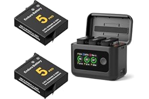 Treeboy 2 Pack 2100mAh Osmo 360 Battery and 18W Fast Dual Charger Compatible with DJI Osmo 360,Action 5 Pro,Action 4 and 3 Action Camera