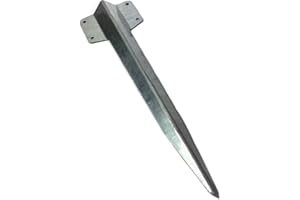 Indoor Outdoors Hard Ground Heavy Duty Straight Railway Sleeper Bracket with Stake - Extra Strong Steel Brackets for Planters, Retaining Walls, Garden Pathway, Driveway, and Raised Border Edging