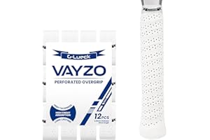G-Lueck Vayzo Overgrip für Padel & Tennis Schläger perforiert – Übergriffband rutschfest & schweißabsorbierend – für Badminton, Squash & Pickleball – 3er & 12er Set in Mehreren Farben