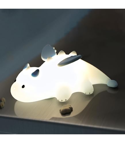 Veilleuse Dragon En Silicone – 7 Couleurs Réglables, Minuterie 30 Min – Batterie 1200 MAh Rechargeable USB – Pour Chambre Bébé/enfant - 10