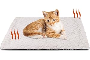XIAPIA Cama Gato Manta Espesa para Gatos y Perros, Manta Autocalentable para Mascotas, Alfombra Térmica para Gatos Perros sin Electricidad, Cojin Tapete Gato Perro, Lavable