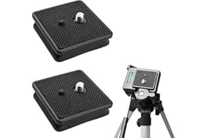 XPEX 2 Pièces Plaque Fixation pour Trépied Universelle, Plateau De Dégagement Rapide, Plateau Rapide Tête De Trépied, pour Trépieds D'Appareil Photo À Filetage pour Trépied Appareil Photo