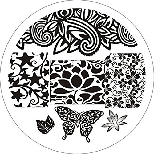 Born Pretty Nail Art Stamp Template Image Plate Flowers & Butterfly Pattern BP08