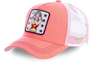 [ X ] CAPSLAB Casquette Homme & Femme Wonder Woman, Casquette Trucker, DC Comics, Coupe décontractée et Original