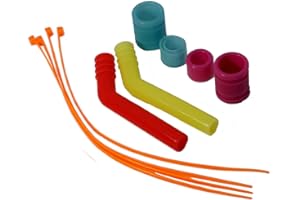 SHARE GOO 2Set ShareGoo Exhaust Pipe Tubing,Silicone Exhaust Extension Tube Compatible with HSP Traxxas Redcat 1/10 Nitro Car Buggy Truck