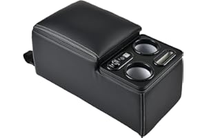 Coverado Car Center Console, Universal Rear Bench Seat Consoles, Back Seat Car Organizer, Seat Organizer with Cup Holder+Phone Holder, Central Armrest Box Back Seat Storage Box