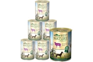 Dehner Best Nature Hundefutter, Nassfutter getreidefrei, für ausgewachsene Hunde, Lamm / Kartoffeln / Petersilie, 6 x 400 g Dose (2.4 kg)