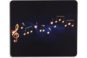 AOKSUNOVA Tapis de souris petit motif musical 24x20 cm Bleu marine