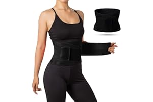 Jueachy Ceinture de Sudation pour la Taille pour Femme, Serre-Taille Gainant d’Entraînement Ceinture d’Entraînement Raffermissante Bande pour Brûler des Graisses Ventre Maigrir Forme Exercice