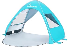 WolfWise Tenda da Spiaggia Portatile Parasole UPF 50 Protezione UV Pop up da Sole Bambini Ombrellone per Esterni