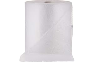 Straame Large Roll of Premium Polythene Bubble Wrap - Perforated Packing Supplies for Moving Shipping Supplies, Delicate Items & Package Storage Boxes - Strong Bubble (500mm x 100 Meter, Clear)