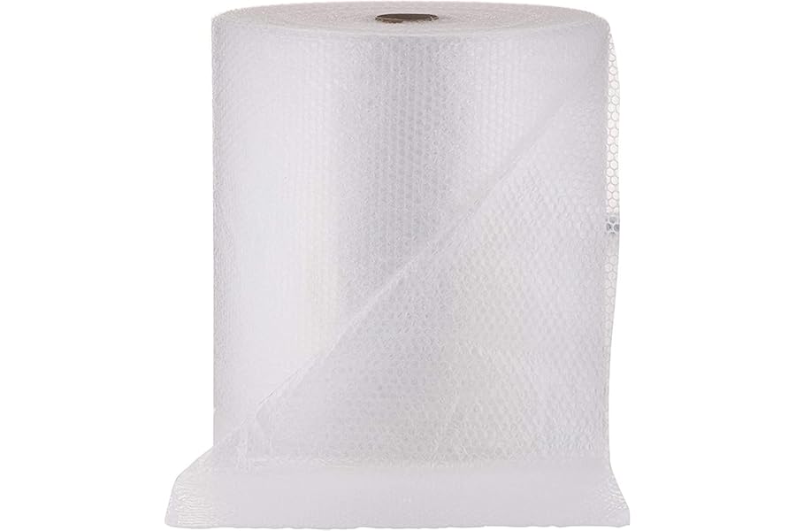 Straame Large Roll of Premium Polythene Bubble Wrap - Perforated Packing Supplies for Moving Shipping Supplies, Delicate Items & Package Storage Boxes - Strong Bubble (500mm x 100 Meter, Clear)