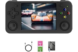 GAMELO RG35XX H, Anbernic Retro Handheld Gaming Console with 64GTF Card, Dual Joystick Design 3.5-inch HD Screen Lasts up to 8 Hours High-Capacity Battery for Better Experience (64G Black)