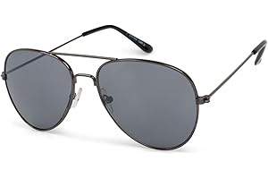 styleBREAKER Kinder Sonnenbrille Pilotenform mit verspiegelten oder getönten Gläsern | Edelstahl Rahmen UV400 Schutz | für Jungen und Mädchen 4 bis 10 Jahre