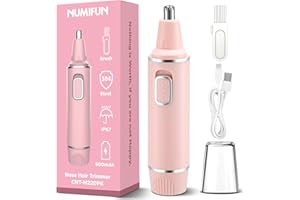 NUMIFUN Tondeuse Indolore pour Femmes, Rechargeable 2024 Upgrade, Tondeuse Nez Cheveux, IPX7 Étanche Moteur Puissant, Nettoyage Facile, Rose