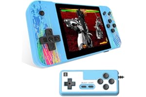 Gobesty Retro Handheld Game Console, Portable Retro Video Game with 800 Classic Games 3.5-Inch IPS Screen, Mini Retro Game Console Supports 2 Players Connected TV Gifts for Adults Kids (Blue)