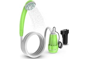 ELETOROT Camping Shower Portable Dog Shower - Rechargeable Outdoor Travel Shower for Toilet Tent, Electric Dog Washer Shower Pump Kit