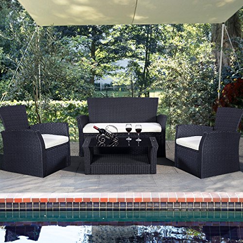 Gartenmöbel Rattan Lounge Set Polyrattan Sitzgruppe Rattanmöbel Garnitur Garten - 3