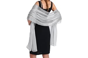 BUOSHUO Chal Boda para mujer,Chal Mujer Fiesta,pañuelo multifunción ligero,estola para vestido de noche,adecuado para fiestas de noche,uso diario, boda, dama de honor, elegante estola