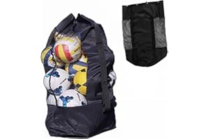HUSALSEA Ballnetz, Ballsack GroßE KapazitäT Der VergrößErten Version, Balltasche FüR 15-20 BäLle Wasserdicht Und FeuchtigkeitsbestäNdig, Gute LuftdurchläSsigkeit, Aufbewahrungstasche FüR Basketball, Volley