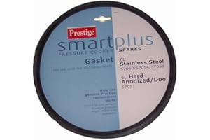 Prestige Smartplus Stainless Steel Pressure Cooker Spares, Gasket-Black, stainless_steel, Packaging may vary