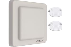 BOOSTCELL BSPRO. Antena 4G/5G LTE MIMO Direccional Exteriores. 700/800/900/1500/1800/2100/2600/3500 MHz. Compatible con Todos los routers con Conexiones SMA/TS9/RP-SMA. Cables de Baja pérdida de 15 Metros.