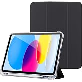 Klasse Apple iPad Air 5 / Air 4 10.9 in&ccedil; Uyumlu Smart Kılıf, Apple Pencil Kalemlikli, Trifold, Esnek, Mat, Darbeye Tam Dayanı