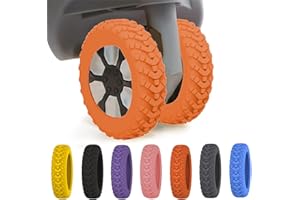 Growalleter Gepäck-Radabdeckung, Koffer-Radabdeckungen für die meisten 8-Spinner-Räder, Reisegepäck, Silikon-Abdeckung für schützendes Gepäck, Spinner-Rad, kein Lärm