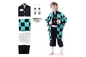 Firecos Costume Cosplay per Bambini Anime Cosplay Completo Vestiti Kimono Cappotto Regalo per Halloween Natale Carnevale