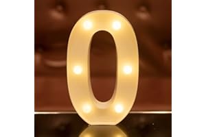 FOCUX LED Number Lights Sign Light Up Number Lights Sign for Night Light Wedding Birthday Party Battery Powered Christmas Lamp Home Bar Decoration