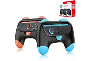 Auarte Controller Griffe für Joy-pad Kompatibel mit Nintendo Switch 2, 2 Pack Niedlich Komfort Verschleißfest Griff Kit Zubehör, Halter für 2025 Switch 2 Joy-pad (Schwarz)