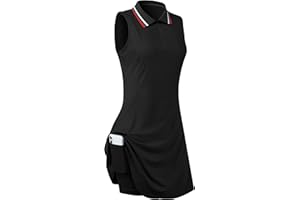 FREEYE Freeye Sleeveless Tennis Golf Dresses for Women Inner Shorts Robe de Tennis Femme