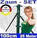 Produktbild Maschendrahtzaun - SET 100cm 25 Meter lang mit EINSCHLAGHÜLSEN