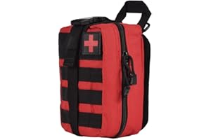 SINAIRSOFT First Aid Bag Tactical Medical Pouch EMT Emergency Survival Kit Molle Rip-Away EMT For Medical Multipurpose Waist Pack Military Utility kit RED
