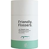 The Natural Family Co. Friendly Flossers, kişiye &ouml;zel sarılmış palet k&uuml;rdanı, dişler arasında kolayca ge&ccedil;er, plastik i&ccedil;ermeye