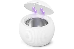 Hangsun Pulitore Ultrasuoni UV per Dentiere Cleaner, Aligner, Retainer, Whitening Trays, Mouthguards, Ultrasonic Cleaner Machine for All Dental Appliances