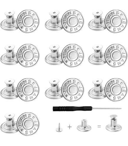 Broekenvervangknopen voor klinken, 20 stuks, 20 mm messing jeansknopen, bronskleurig, jeansknoop met klinknagels, jeansknoop voor klinken, metalen broekenknoop, broeken breder maken