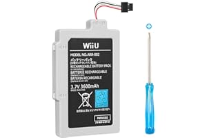 FLSTOR Akku für Nintendo Wii U Gamepad, 3600mAh wiederaufladbarer Ersatzakku für WUP-010/ WUP-012, inklusive Werkzeug