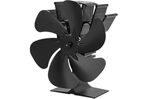 Randaco Ventilateur de cheminée à 6 pales - Ventilateur de poêle fonctionnant à la chaleur - Respectueux de l'environnement - Ventilateur de cheminée pour poêles - Fonctionnement silencieux