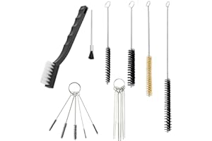 WIVMYPOG Kit de Nettoyage de Pistolet pulvérisateur 17 pièces, kit de Nettoyage de Pistolet à Peinture Multi-usages, kit de Brosse de Nettoyage pour aérographe Propre