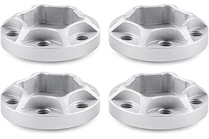 INJORA RC 12mm Mitnehmer Hex Hub Adapter Metal Zubehör Set 4pcs für 1/10 RC Crawler 1,9 oder 2,2 Felgen Axial SCX10 TRX4 D90 (Silber 6mm)