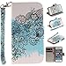 Produktbild Chreey Apple Iphone 5 / 5S 5SE (4 Zoll),Hülle Cover Case Leder Muster Flip Etui ,Kreditkartenslot,Karte Halter-Magnetverschluß-Klappbar Stand,Perfekt zum Schutz Ihres Telefons