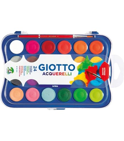 GIOTTO Aquarelli Glitter 8 Watercolour Blocks, Panama
