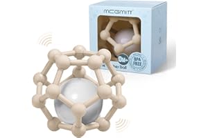MCGMITT Palline sensoriali per Palla a Mano tattile per Neonati, Palla da Presa per Bambini Giocattolo sensoriale per Bambini Palla da Gioco per dentizione e Presa per Migliorare l'esperienza (Beige)