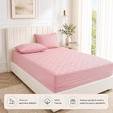 FORMEYA Yatak Koruyucu Alez Kapitone Pudra Renk%100 Pamuk Fitted Alez &Ccedil;arşaf 120 X 200