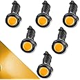 CTRICALVER High Power 18mm 9W Eagle Eye LED Light,Car Motorcycle DRL Daytime Running Light Fog Lamp Reversing Light Marker Light 12V Waterproof(Yellow，6PCS)