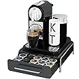 Coffee Pod Storage Drawer for K Cup, Coffee Pod Holder Compatible with 25 Capacity Capsule Pods, K Cup Holder Organizer for Counter, Office, Home, Kitchen (Black)